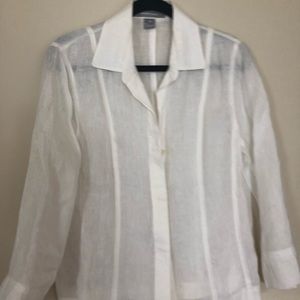 Ellen Tracy button down blouse